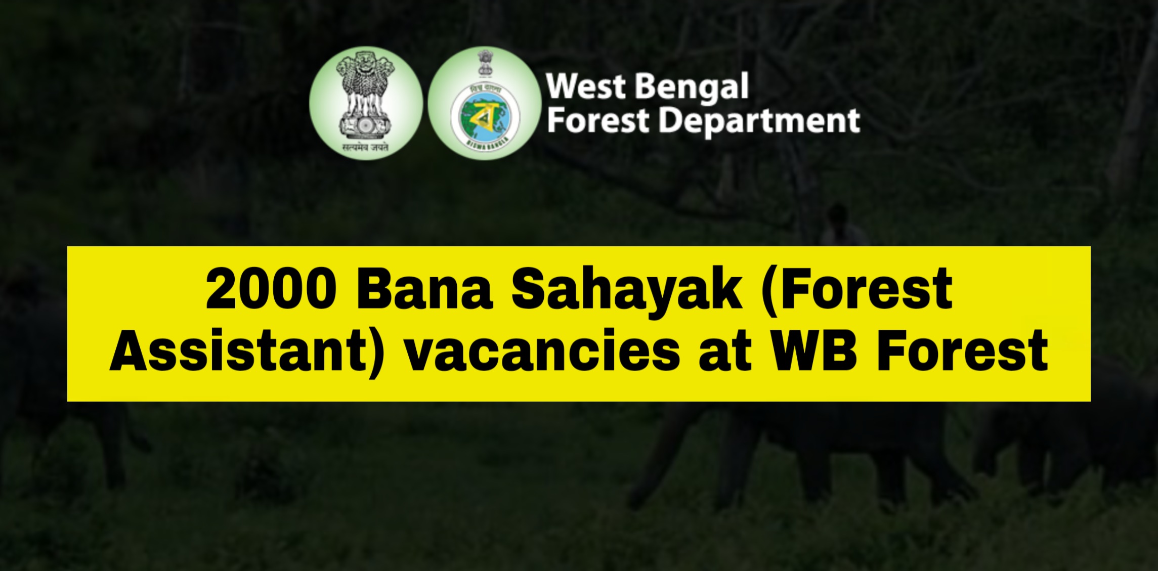 2000 Bana Sahayak (Forest Assistant) vacancies at WB Forest