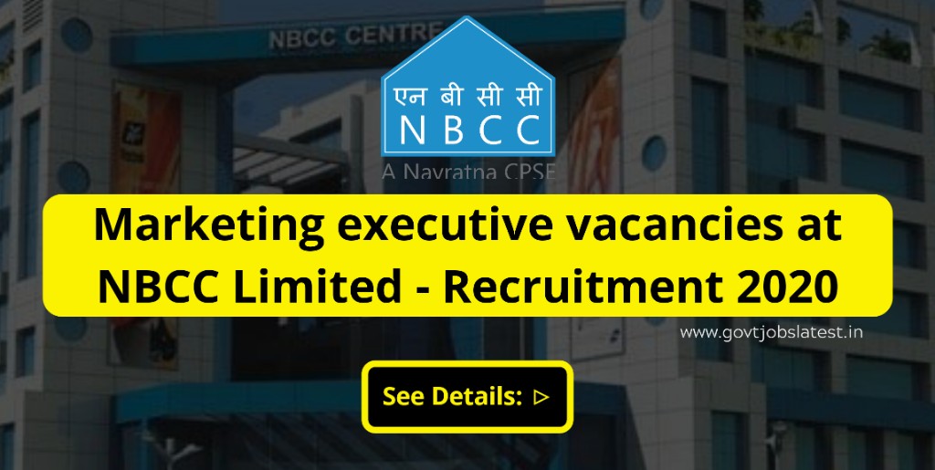 Marketing Executive Job vacancies at NBCC (India) Limited