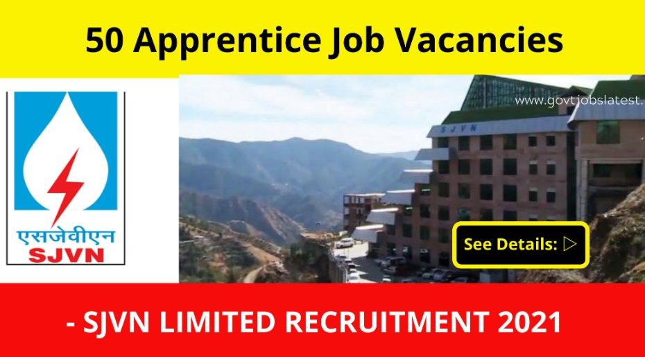 Sjvn limited recruitment 2021