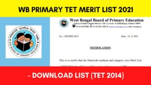 West Bengal Primary Teacher Merit List 2021 - wbbpe.org