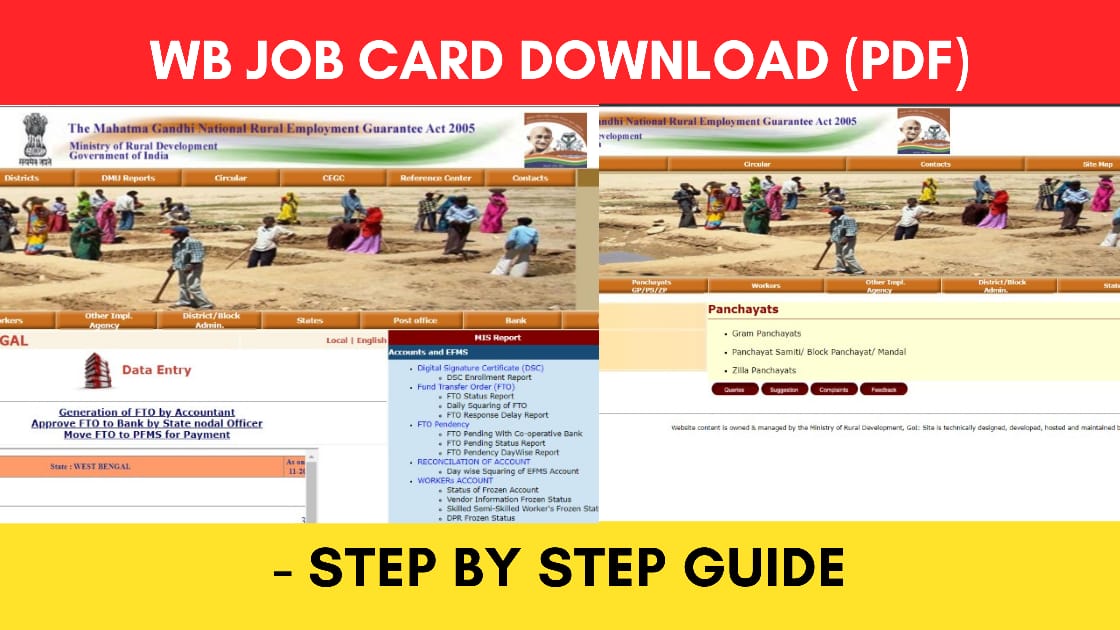 Job Card Download West Bengal 2021 mnregaweb2.nic.in