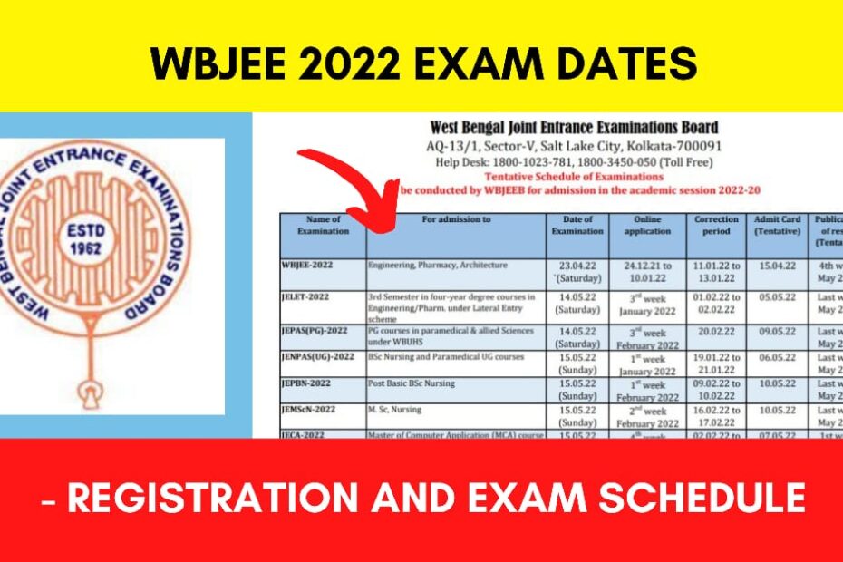 WBJEE Exam Date 2022 - Application Last Date, Exam Schedule