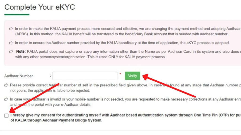 KALIA Yojana e-KYC 2023 - How to complete eKYC online Odisha