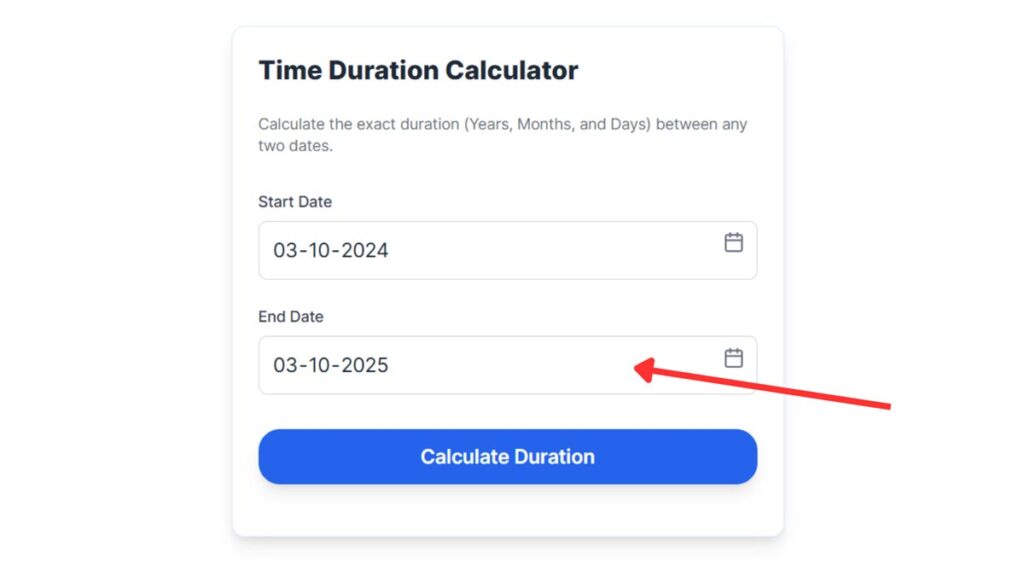 Years Between Two Dates (Duration) Calculator