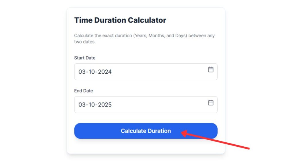 Years Between Two Dates (Duration) Calculator